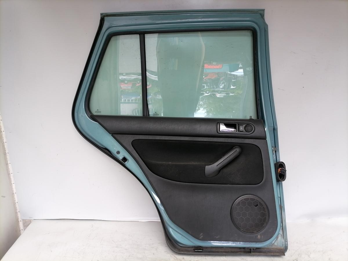 VW Golf 4 original T&uuml;r hinten links LB6N Elegancegr&uuml;n Metallic Rohbau BJ03